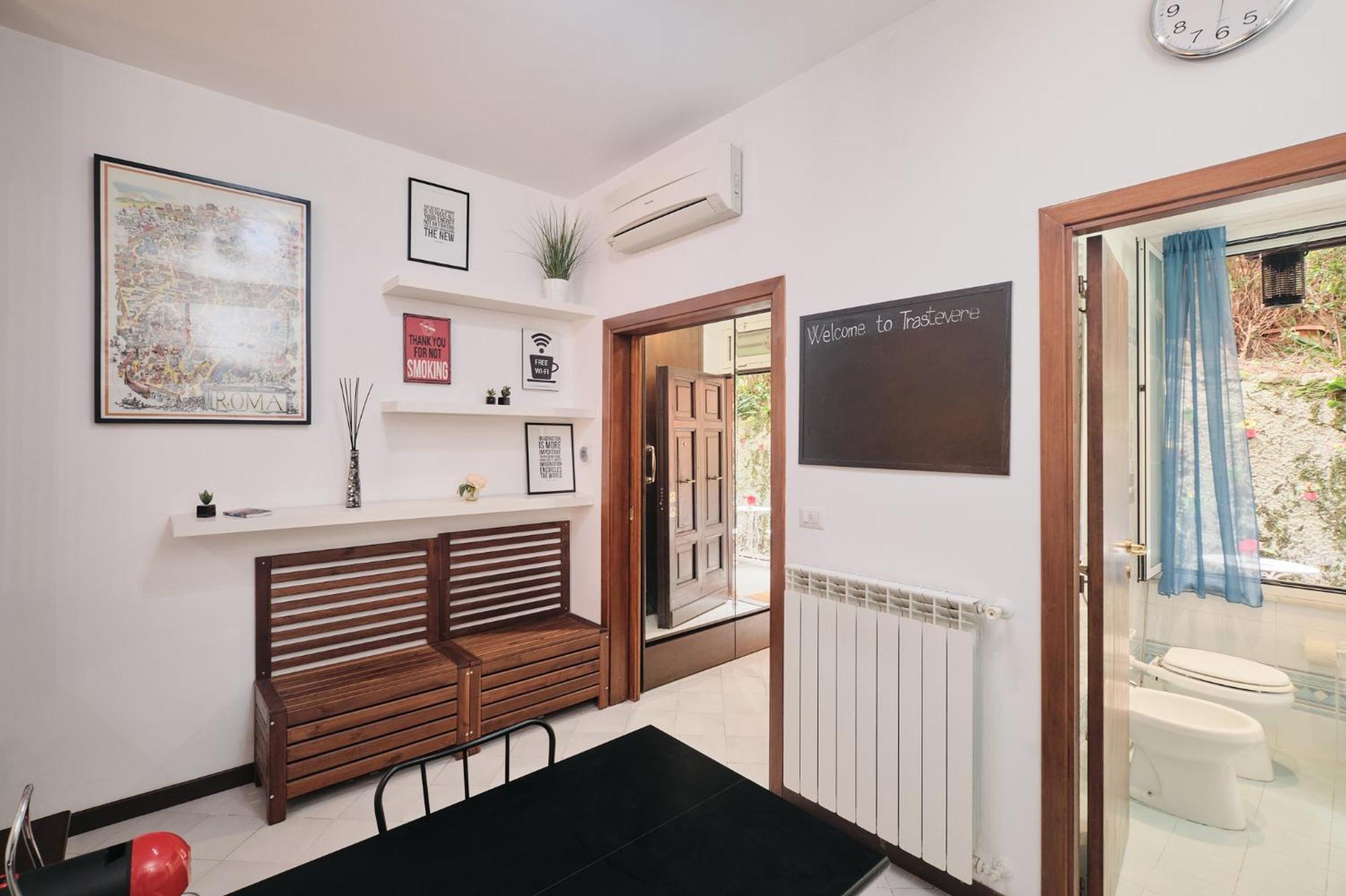 Trastevere- Flat Con Giardino, Ac, Wi-Fi & Netflix Roma Dış mekan fotoğraf